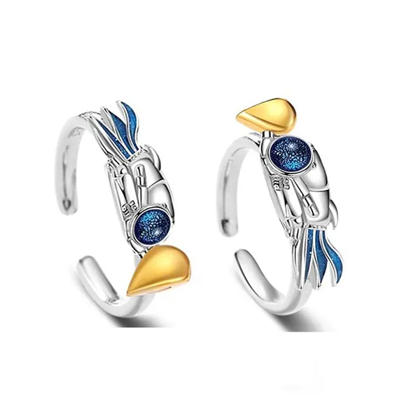 Nhẫn Đôi LiLi Jewelry Hình Cá, Đính Nam Châm Trái Tim Lili_139757 Màu Bạc - Trang sức - Vua Hàng Hiệu