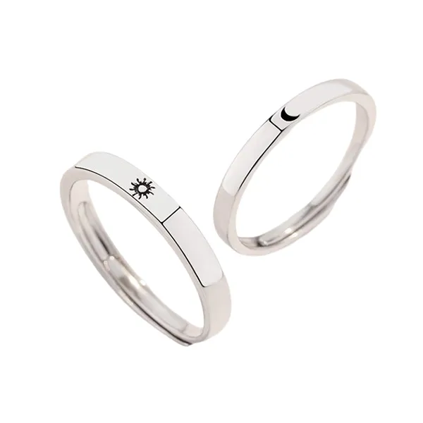 Nhẫn Đôi LiLi Jewelry Hình Mặt Trời, Mặt Trăng Lili_313725 Màu Bạc - Trang sức - Vua Hàng Hiệu