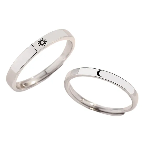 Nhẫn Đôi LiLi Jewelry Hình Mặt Trời, Mặt Trăng Lili_313725 Màu Bạc - Trang sức - Vua Hàng Hiệu