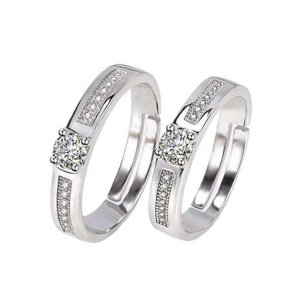 Nhẫn Đôi LiLi Jewelry Infinity Love Đính Đá CZ Lili_524371 Màu Bạc - Trang sức - Vua Hàng Hiệu