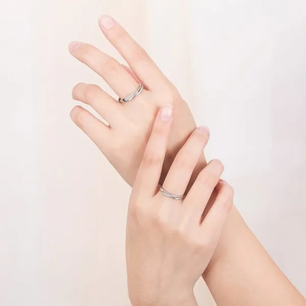 Nhẫn Đôi LiLi Jewelry Khắc Tên Chữ Theo Yêu Cầu Couple Lili_811557 Màu Bạc - Trang sức - Vua Hàng Hiệu