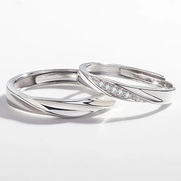 Nhẫn Đôi LiLi Jewelry Khắc Tên Chữ Theo Yêu Cầu Couple Lili_811557 Màu Bạc - Trang sức - Vua Hàng Hiệu