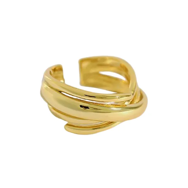 Nhẫn LiLi Jewelry Bản To Cá Tính Lili_599159 Màu Vàng - Trang sức - Vua Hàng Hiệu
