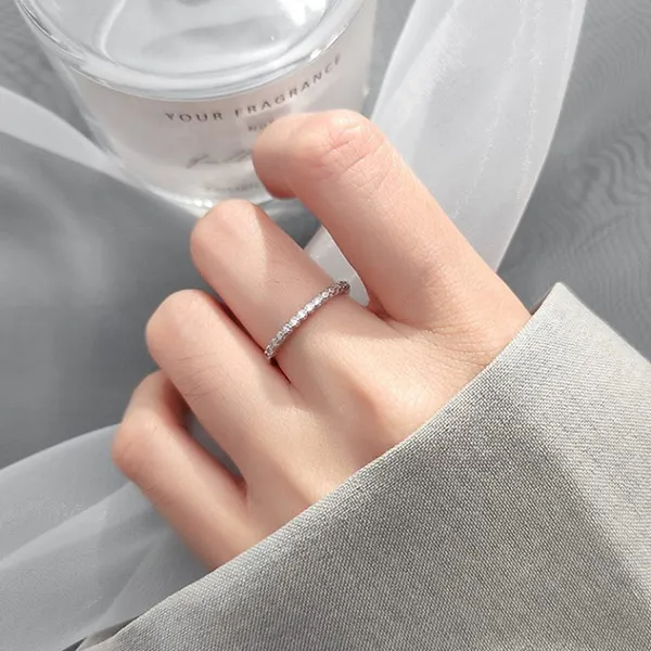 Nhẫn LiLi Jewelry Basic Đính Đá Cz Lili_411817 Màu Bạc