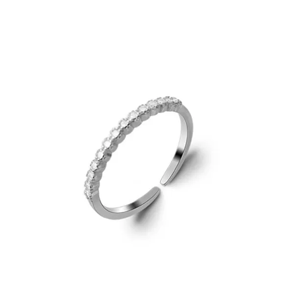 Nhẫn LiLi Jewelry Basic Đính Đá Cz Lili_411817 Màu Bạc