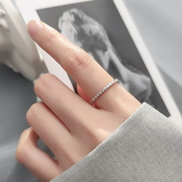Nhẫn LiLi Jewelry Basic Đính Đá Cz Lili_411817 Màu Bạc