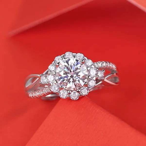 Nhẫn LiLi Jewelry Đính Kim Cương Moissanite Elfleda Lili_564974 Màu Bạc - Trang sức - Vua Hàng Hiệu