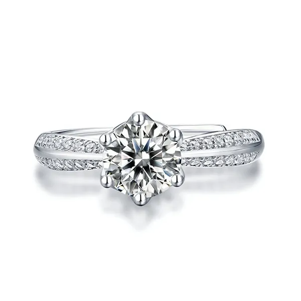 Nhẫn LiLi Jewelry Đính Kim Cương Moissanite 3 Carat Lili_563524 Màu Bạc - Trang sức - Vua Hàng Hiệu