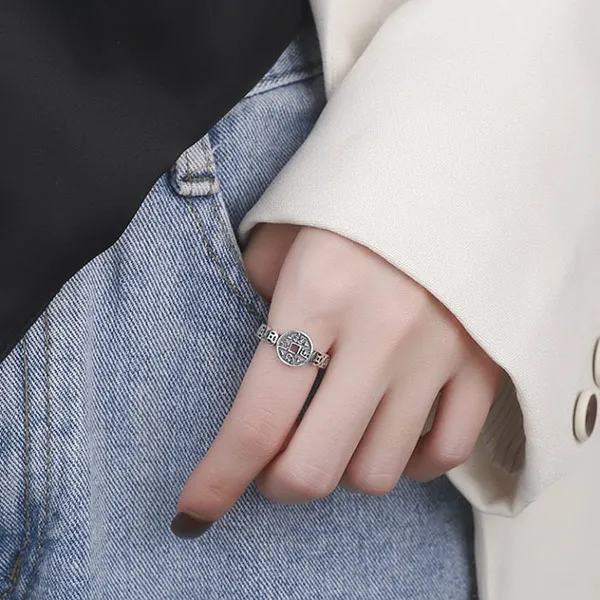 Nhẫn LiLi Jewelry Đồng Xu Kim Tiền Lili_913222 Màu Bạc - Trang sức - Vua Hàng Hiệu