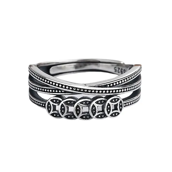 Nhẫn LiLi Jewelry Đồng Xu Kim Tiền Nhiều Vòng Lili_726791 Màu Bạc - Trang sức - Vua Hàng Hiệu