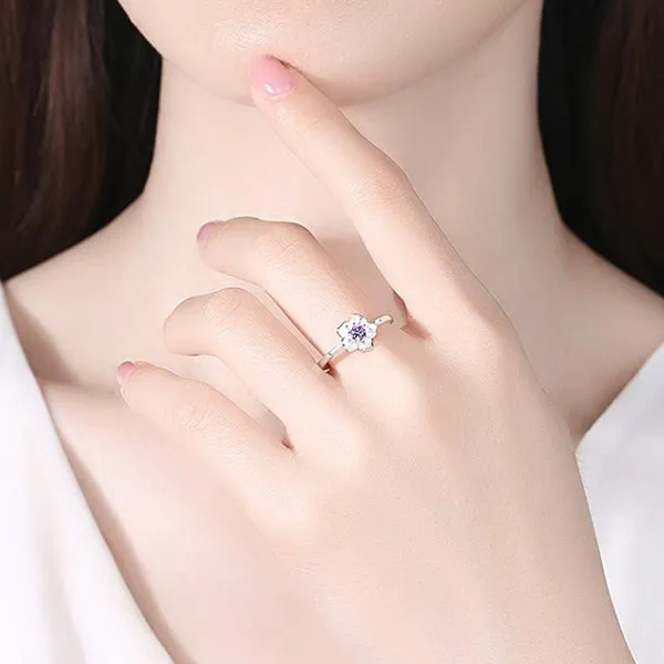 Nhẫn LiLi Jewelry Hình Hoa Anh Đào Đính Đá Cz Lili_735173 Màu Tím - Trang sức - Vua Hàng Hiệu