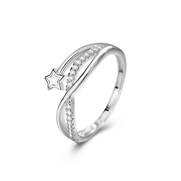 Nhẫn LiLi Jewelry Hình Xoắn Vô Cực, Ngôi Sao, Đính Đá Cz Lili_189799 Màu Bạc - Trang sức - Vua Hàng Hiệu