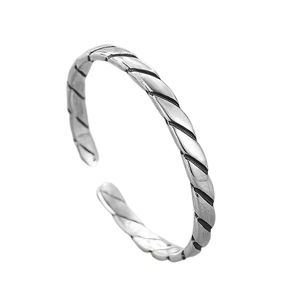 Nhẫn LiLi Jewelry Khắc Chéo Basic Lili_343722 Màu Bạc - Trang sức - Vua Hàng Hiệu