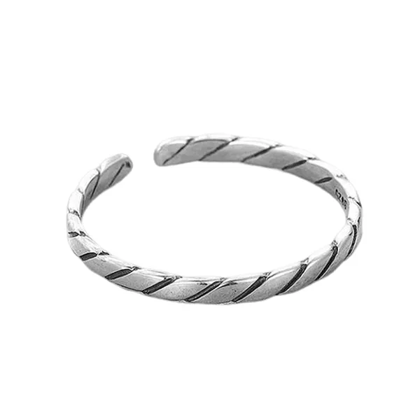 Nhẫn LiLi Jewelry Khắc Chéo Basic Lili_343722 Màu Bạc - Trang sức - Vua Hàng Hiệu