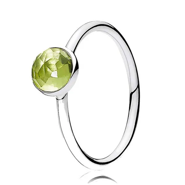 Nhẫn Pandora August Droplet Ring 191012PE Màu Xanh Bạc Size 52