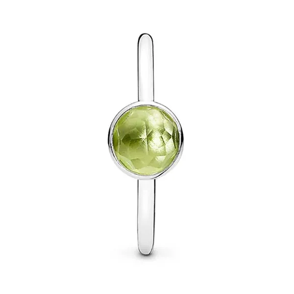 Nhẫn Pandora August Droplet Ring 191012PE Màu Xanh Bạc Size 52