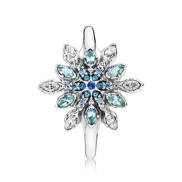 Nhẫn Pandora Crystallized Snowflake Ring 190969NBLMX Màu Xanh Bạc - Trang sức - Vua Hàng Hiệu