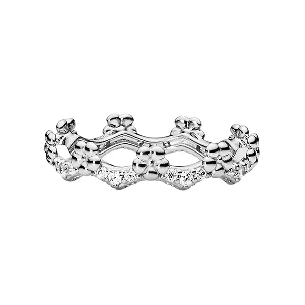 Nhẫn Pandora Flower Crown Ring 197924CZ Màu Bạc Size 58