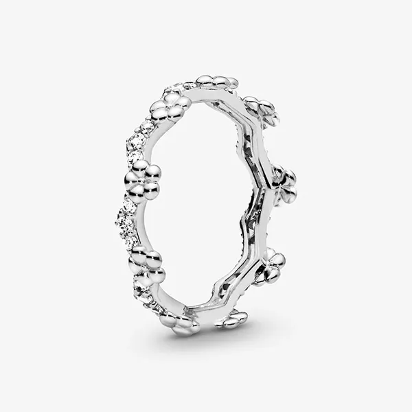 Nhẫn Pandora Flower Crown Ring 197924CZ Màu Bạc Size 58