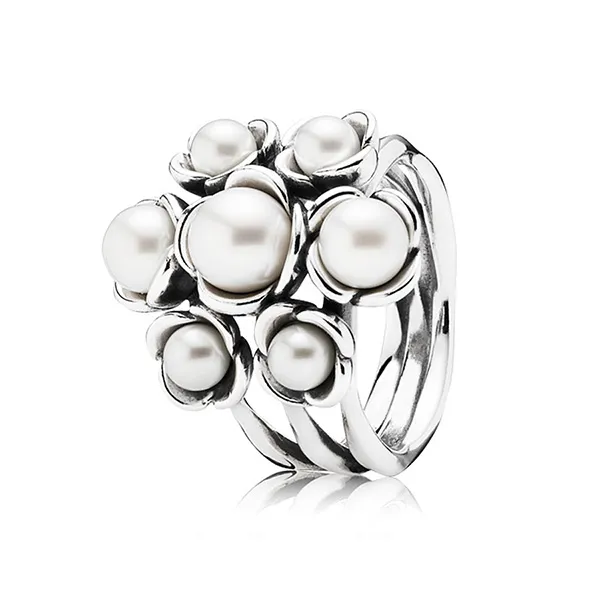 Nhẫn Pandora Sterling Silver Wishful Thinking Ring with White Freshwater Pearls - 190887P Màu Bạc Size 50 - 1