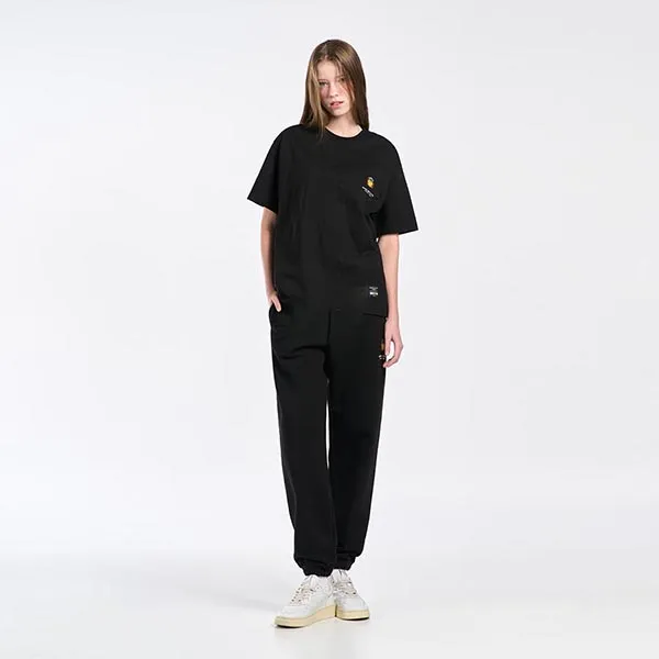 Quần Jogger Acmé De La Vie ADLV Smiley Biker Smiley Wappen Basic Sweat Pants Black Màu Đen Size 1