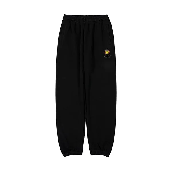 Quần Jogger Acmé De La Vie ADLV Smiley Biker Smiley Wappen Basic Sweat Pants Black Màu Đen Size 1