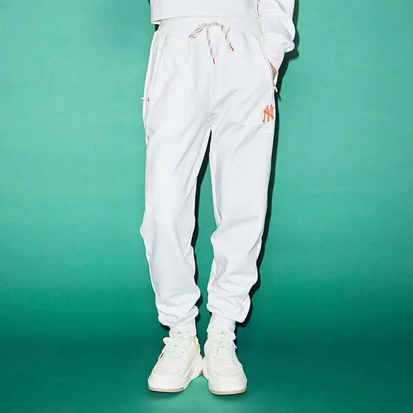 Quần Jogger MLB Athleisure New York Yankees 3FPTA0124-50IVS Màu Trắng