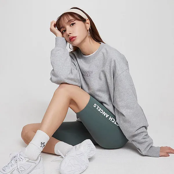 Quần Legging Stretch Angels SA Short Màu Xanh Rêu