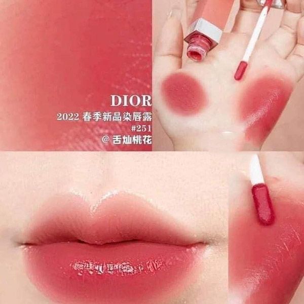 Son Dior Addict Lip Tint 251 Natural Peach Màu Cam Đào - 4