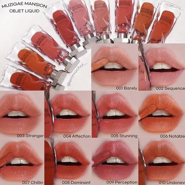 Son Kem Muzigae Mansion Object Liquid 009 Perception Màu Đỏ Trầm - Son Môi - Vua Hàng Hiệu