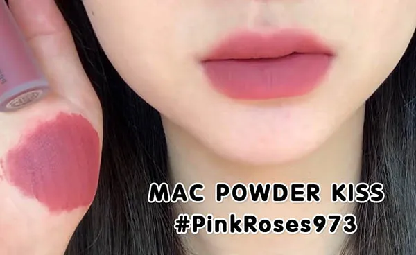 Son MAC Powder Kiss Liquid Lipcolour 973 Pink Roses 5ml Màu Hồng Đất - Son Môi - Vua Hàng Hiệu