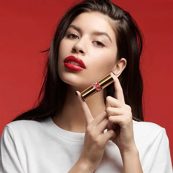 Son Yves Saint Laurent YSL Rouge Volupte Shine 127 Rouge Studio Màu Đỏ Tươi - Son Môi - Vua Hàng Hiệu