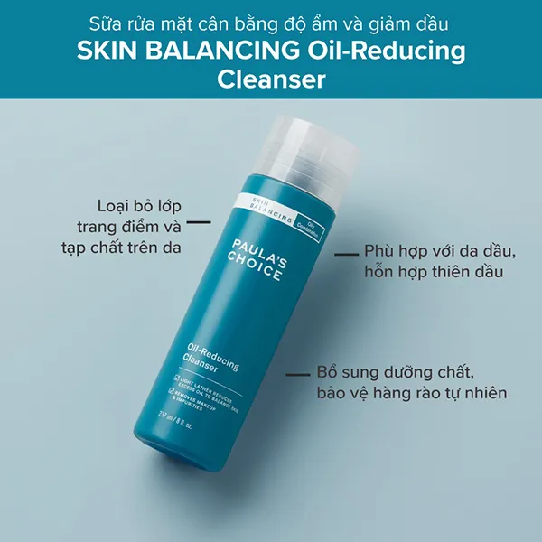 Combo Tẩy Da Chết Paula's Choice Skin Perfecting 2% BHA 118ml + Sữa Rửa Mặt Oil-Reducing Cleanser 237ml - 7
