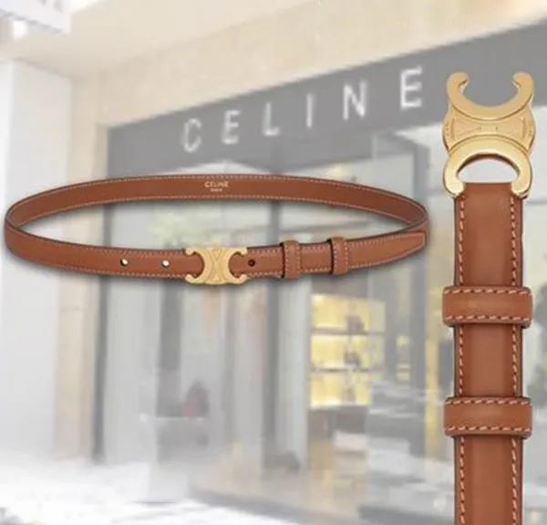Thắt Lưng Nữ Celine Triomphe Belt In Smooth Calfskin Màu Nâu Size 70 - Thắt lưng - Vua Hàng Hiệu