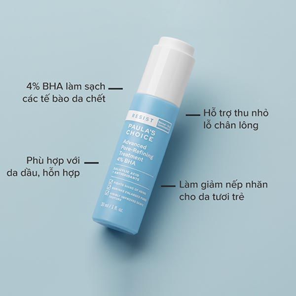 Tinh Chất Hỗ Trợ Tái Tạo Tế Bào Cho Da Mụn Paula's Choice Resist Advanced Pore - Refining Treatment 4% BHA 30ml - 3