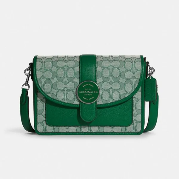 Túi Đeo Chéo Coach Lonnie Crossbody In Signature Jacquard C8307 Màu Xanh