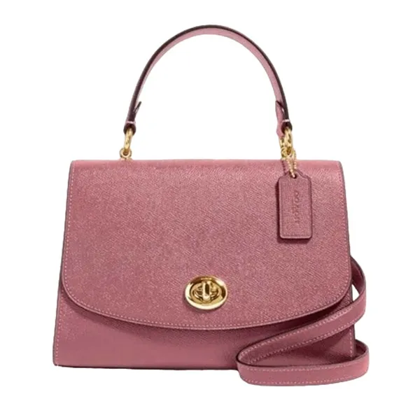 Túi Đeo Chéo Coach Tilly Top Handle Satchel-Rose 76618 Màu Đỏ Mận