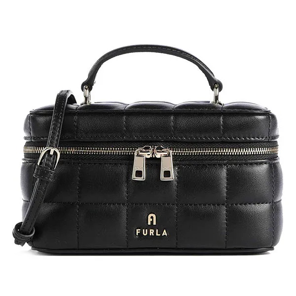 Túi Đeo Chéo Furla Crossbody Bag Fine Grain Leather Black Màu Đen