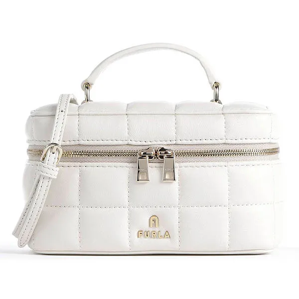 Túi Đeo Chéo Furla Crossbody Bag Fine Grain Leather Ivory Màu Trắng
