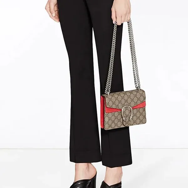 Túi Đeo Chéo Gucci Dionysus GG Supreme Mini Bag Màu Đỏ Size 20 - Túi xách - Vua Hàng Hiệu