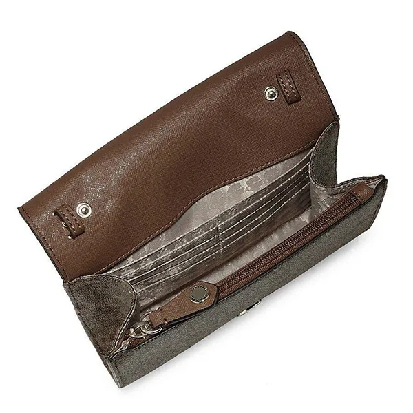 Túi Đeo Chéo Karl Lagerfeld Paris Connie Logo Printed Crossbody Bag Màu Nâu