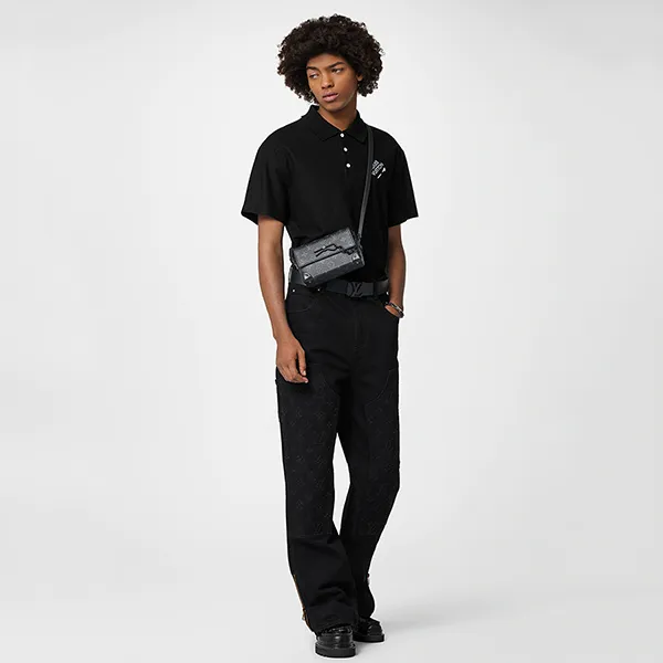 Túi Đeo Chéo Nam Louis Vuitton LV Steamer Wearable Wallet M81783 Màu Đen
