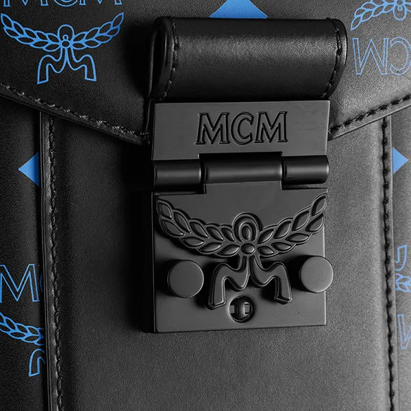 Túi Đeo Chéo MCM Vallarta Blue Color Splash Logo MMRBASX04H9001 Màu Đen - Túi xách - Vua Hàng Hiệu