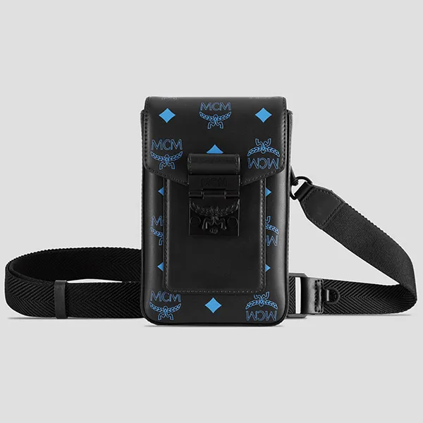 Túi Đeo Chéo MCM Vallarta Blue Color Splash Logo MMRBASX04H9001 Màu Đen - Túi xách - Vua Hàng Hiệu