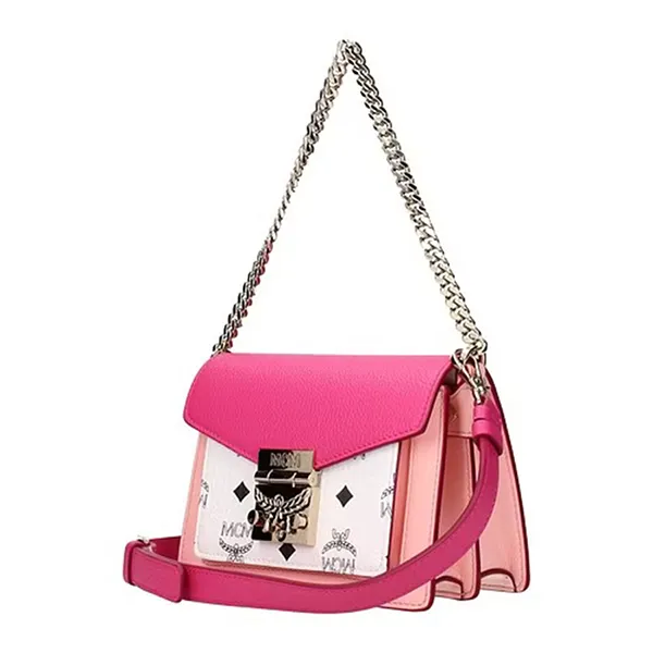 Túi Đeo Chéo MCM Women Leather Fuchsia Pink Handbags MWRAAPA06QJ Màu Hồng