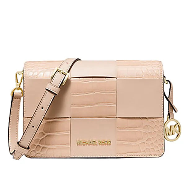 Túi Đeo Chéo Michael Kors MK 35T1GM9C1E Buff Mercer Leather Small Clutch Crossbody Ladies Màu Hồng Nhạt - Túi xách - Vua Hàng Hiệu