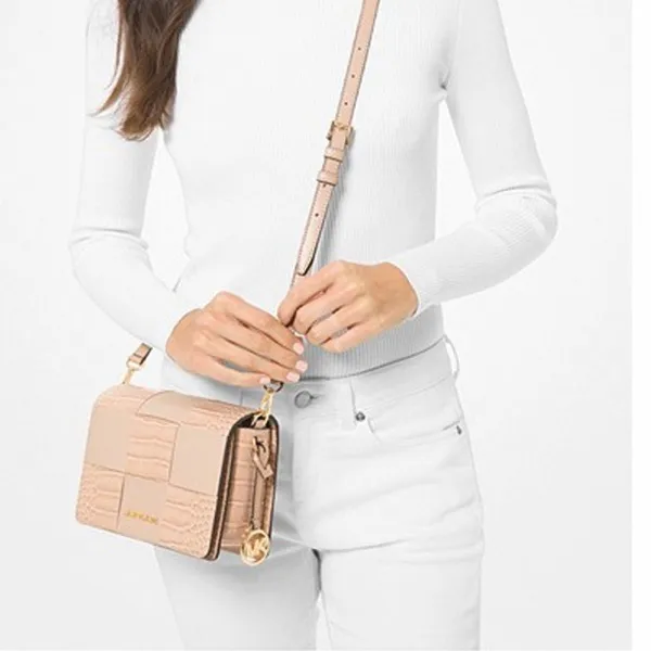 Túi Đeo Chéo Michael Kors MK 35T1GM9C1E Buff Mercer Leather Small Clutch Crossbody Ladies Màu Hồng Nhạt - Túi xách - Vua Hàng Hiệu