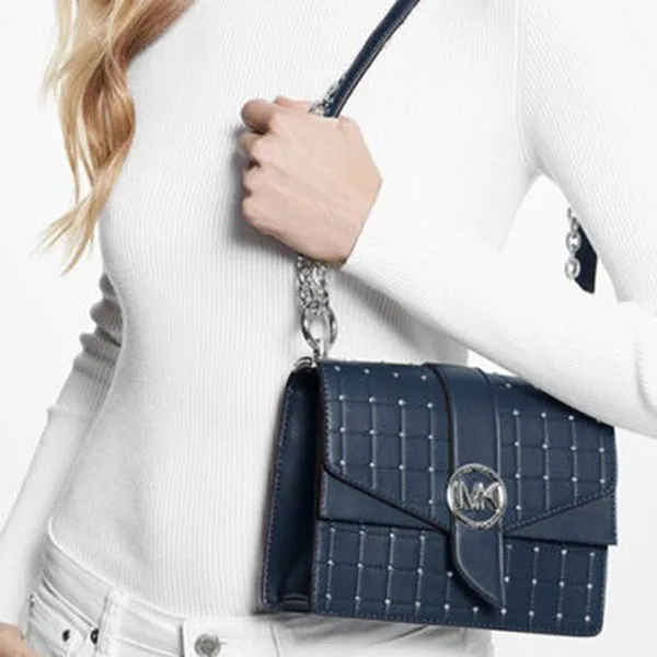 Túi Đeo Chéo Michael Kors MK Greenwich Crossbody Bag Màu Xanh Navy
