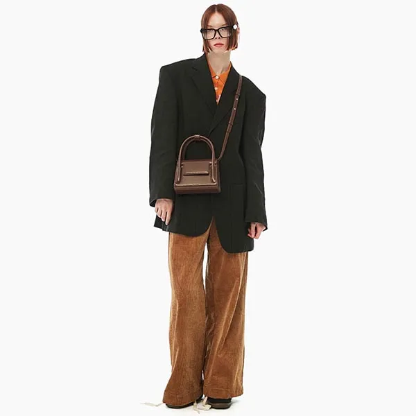Túi Đeo Chéo Nữ Find Kapoor Marty 18 Crinkled FBMT18CR0DB Màu Nâu