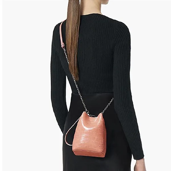 Túi Đeo Chéo Nữ Find Kapoor Mini Pingo Croco FBPG12CCAOP Màu Hồng